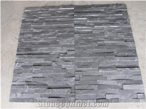 Wellest Black Slate Culture Stone, Ledge Stone,Stacked Stone, Flat,Wall Cladding Tile ,Veneer Panel,China Black Slate,Sl-018f