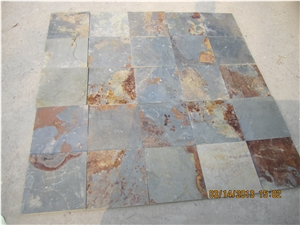 Wellest China Rusty Slate Natural Finish Floor Tile, China Multicolour Slate,St-015n