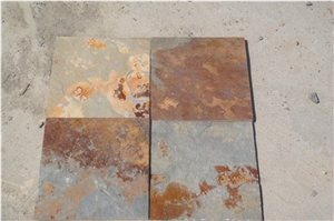 Wellest China Rusty Slate Natural Finish Floor Tile, China Multicolour Slate,St-015n