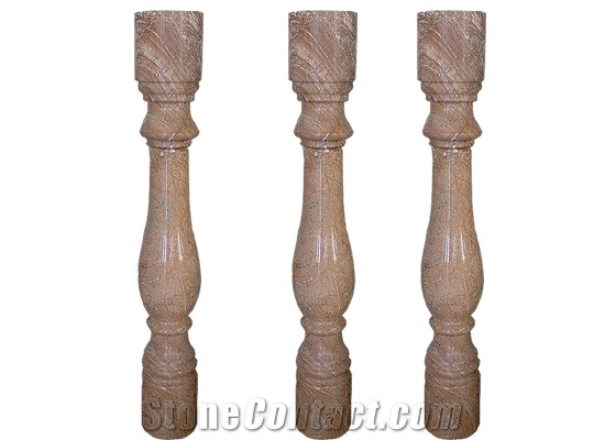Wellest Copper Yellow Marble Baluster,Balustrade&Railings,Model No. Mb026