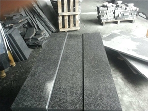 Wellest G684 Fortune Black Granite Floor Tile, Flamed Surface, China Black Granite