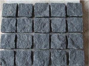 Wellest G684 Fortune Black Granite Paving Cube Stone,Natural Surface,Saw Cut Edge