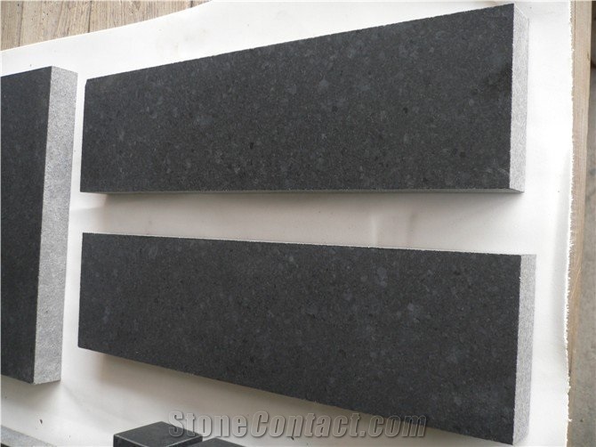 Wellest G684 Fortune Black Granite Step, Honed Surface, Eased Edge,China Black Granite