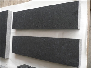 Wellest G684 Fortune Black Granite Step, Honed Surface, Eased Edge,China Black Granite