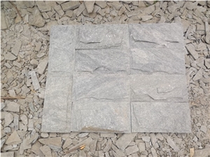 Wellest Grey Quartzite Mushroom Stone,Wall Cladding Tile,Veneer Panel,China Natural Black Quartzite,Qt021