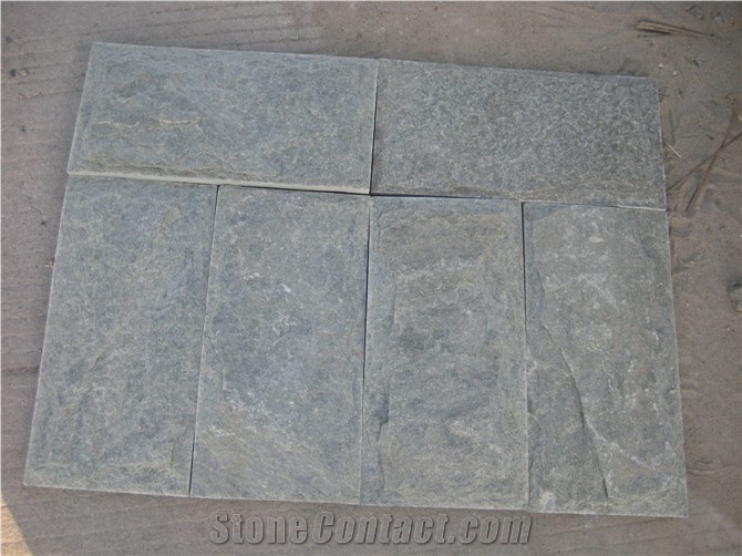 Wellest Grey Quartzite Mushroom Stone,Wall Cladding Tile,Veneer Panel,China Natural Black Quartzite,Qt021