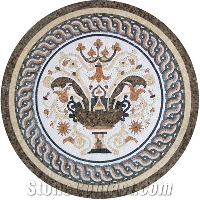 Wellest Marble Mosaic Medallion,Stone Pattern,Customized,Model No. Mm028 Marble Medallions8