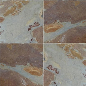 Wellest Multi Color Slate Floor Tile,Rusty Slate,Rustic Brown Slate,China Slate Tile,St015 C