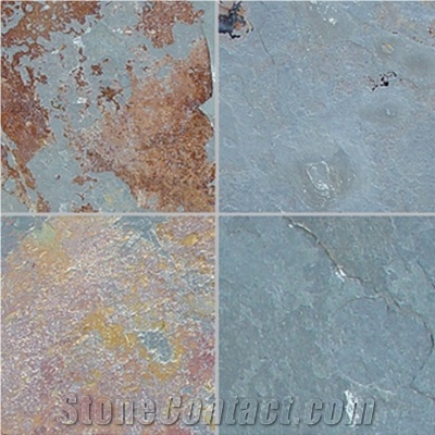 Wellest Multi Color Slate Floor Tile,Rusty Slate,Rustic Brown Slate,China Slate Tile,St015 M