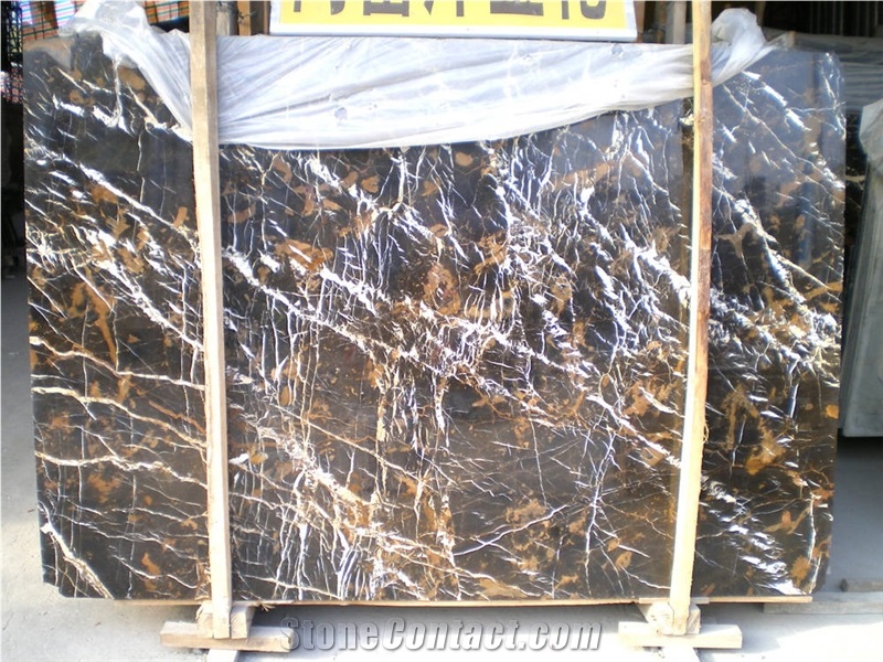 Wellest Portoro Marble Big Slab, Random Edge, Polished Surface,Natural Stone