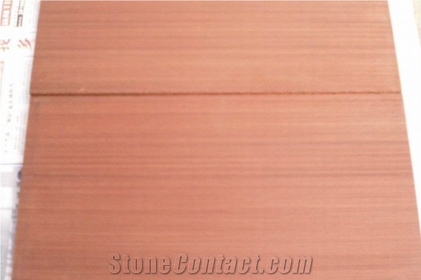 Wellest Rosso Wood Sandstone Flooring Tile, China Sandstone, Red Wood Wave,Natural Stone