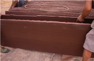 Wellest Rosso Wood Sandstone Flooring Tile, China Sandstone, Red Wood Wave,Natural Stone