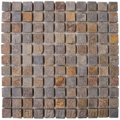 Wellest Slate Mosaic,Rusty Slate Mosaic,Multi Colour Slate Mosaic,Model No.Ssm001