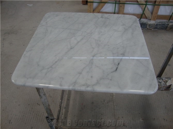 Wellest Statuario White Marble Bar Top, Restaurant Top,Kitchen Top,Square Top, Sqaure Table,Natrual Stone