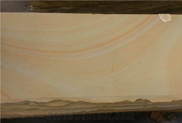Wellest Sy154 Yellow Wooden Sandstone Flooring Tile, Honed Finish,China Yellow Sandstone