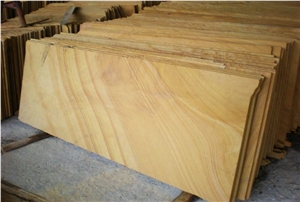 Wellest Sy154 Yellowood Sandstone Flooring Tile, Honed Finish,China Yellow Sandstone