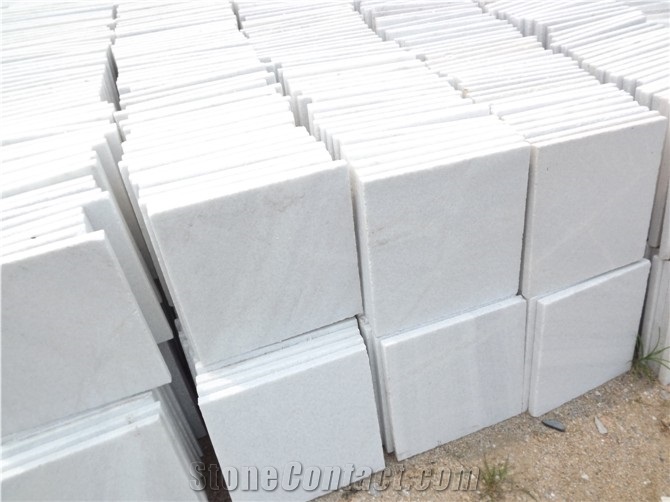 Wellest White Quartzite Floor Tile Shining White China Natural