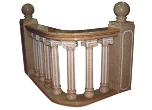 Wellest Yellow Granite Baluster,Balustrade&Railings,China Granite, G682 Sunset Yellow Dark Rusty Granite,Model No.Gb032