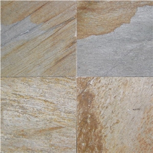 Wellest Yellow Wood Slate Floor Tile,China Slate Beige Color St014 M