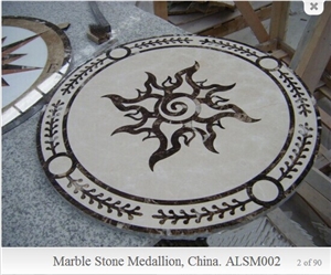 Marble Stone Jet Medallion Carpet