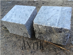 Grey Granite Cube Stones, Grey Granite Cobbles, Kostyantynivsky Grey Granite Cube Stones