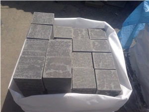 Ukrainian Basalt Cube Stone, Cobbles Black Basalt, Ukraine Black Basalt Cube Stone