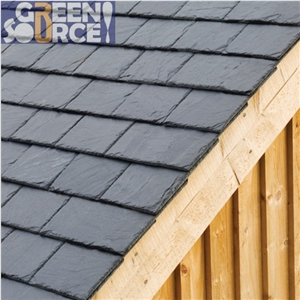 Durable Hard Low Calcium Low Iron Natural Black Roofing Slate