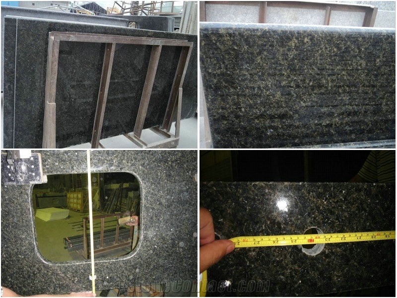 Cheap Verde Ubatuba Granite Bath Countertop
