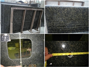 Cheap Verde Ubatuba Granite Bath Countertop