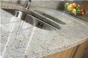 Kashmir White Granite Kitchen Countertop, India White Granite