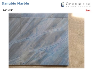 Danubio Blue Marble 24"X24" Tile Crystaline Stone