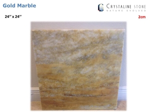 Gold Marble 24x24 Tile Crystaline Stone,Yellow Marble, Gold Title Yellow Marble