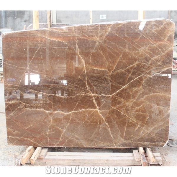 China Golden Brown Onyx Slabs & Tiles