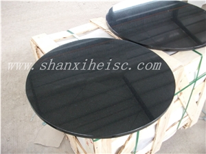 2014 Cheap Shangxi Black Stone Round Tabletop with Golden Spot