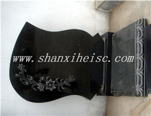All Polished Black Granite Russian Monument Tombstone