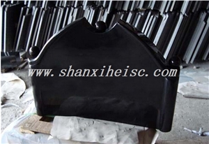 American Style Shanxi Black Granite Tombstone
