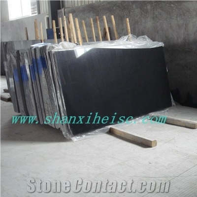 Black Granite Tops Polished Finish Manufacturer from China for Sale, Shanxi Black Granite Kitchen Countertops
