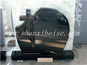 Chinese Natural Black Granite Tombstone(Various Tombstones), Shanxi Black Granite Tombstones