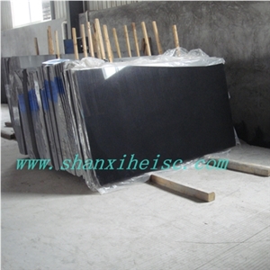 Iran Market Shanxi Black Granite Slabs 120x60x3cm with Golden Spots, China Black Granite