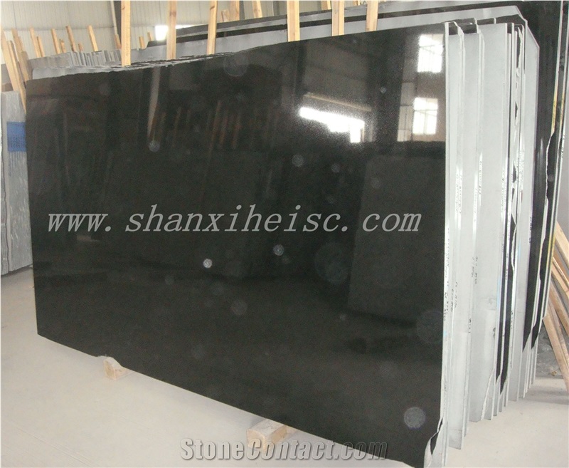 On Sales Shanxi Black 180x60x2cm Absolute Black Without Golden Spots Slabs