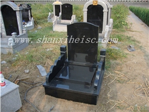 Popular China Shanxi Black Granite Poland Tombstone and Monument