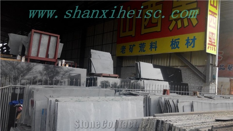 Shanxi Black Granite Black Stone Slabs from China