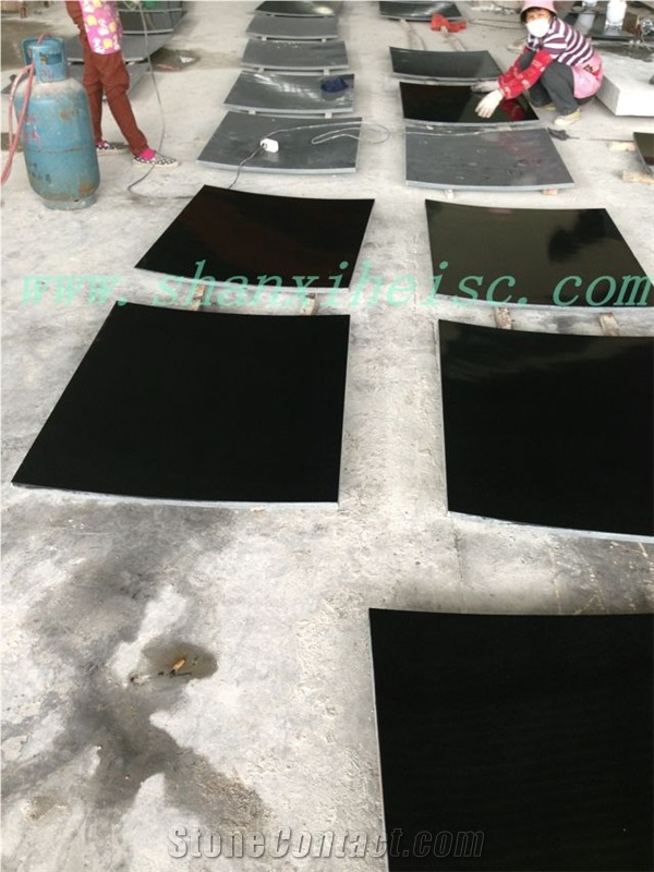 Shanxi Black Granite Irregular China Black Grainte Slabs & Tiles