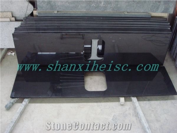 Shanxi Black Granite Kitchen Countertops,One Of the Most Famous Black Granites in the World