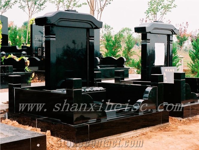 Shanxi Black Granite Monuments G1405 for Global Market