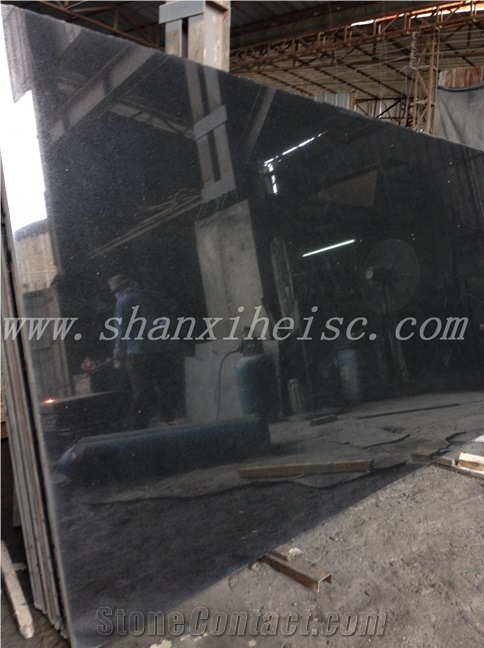 Shanxi Black Granite Polished Slabs,China Black Granite