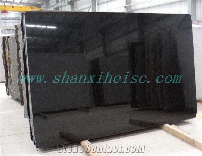Shanxi Black Granite Slabs from China Stone Factory Supplier