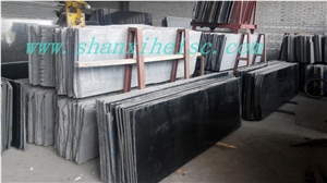 Shanxi Black Granite Slabs & Tiles, China Black Granite