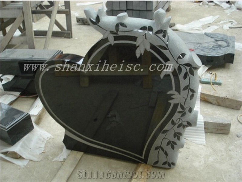 Shanxi Black Granite Tombstone Of Factory Prices