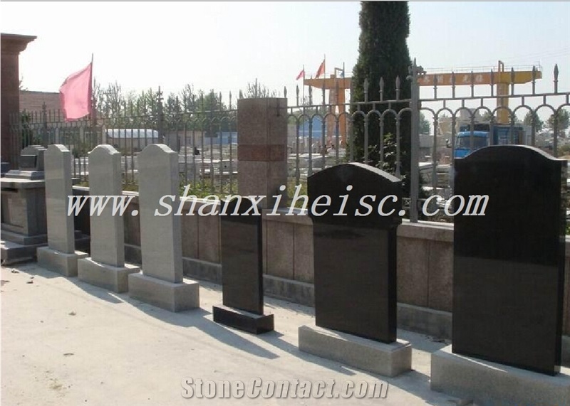 Supply Bulk Of China Abosulte Black Shanxi Black Granite Tombstone
